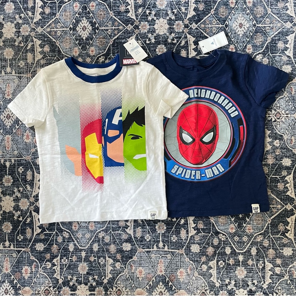 Two Baby Gap Marvel T-shirts - 2T NWT!